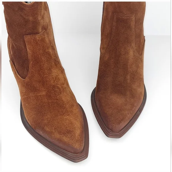 Emanuele Crasto Brown Suede Western Boots EU 39 - Picture 4 of 14